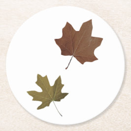 Porta-copo De Papel Redondo Folhas de queda