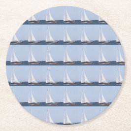 Porta-copo De Papel Redondo Foto de veleiro