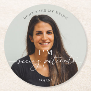 Porta-copo De Papel Redondo Foto minimalista Não tome minha bebida