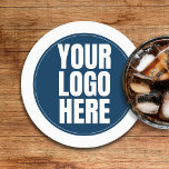 Porta-copo De Papel Redondo Foto personalizada da empresa do logotipo comercia<br><div class="desc">Porta copos de papel com logotipo de empresa para publicidade em marca. Represente sua empresa com seu próprio material de marketing profissional.</div>