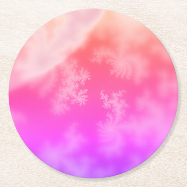 Porta-copo De Papel Redondo Fractal (Frente)