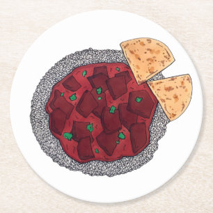 Porta-copo De Papel Redondo Frango índio de Takeaway Comida Britânica Tikka Ma