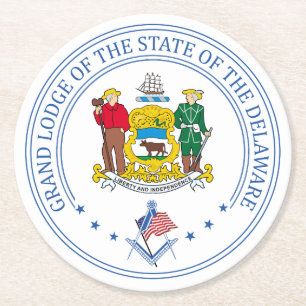 Porta-copo De Papel Redondo Freemasonry, Lar do Estado de Delaware