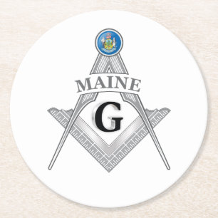 Porta-copo De Papel Redondo Freemasonry, Lar do Maine