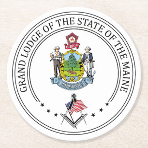 Porta-copo De Papel Redondo Freemasonry, Lar do Maine