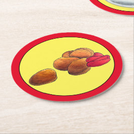 Porta-copo De Papel Redondo Galinha Nuggets Ketchup Lixo Comida Rápida