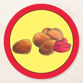 Porta-copo De Papel Redondo Galinha Nuggets Ketchup Lixo Comida Rápida