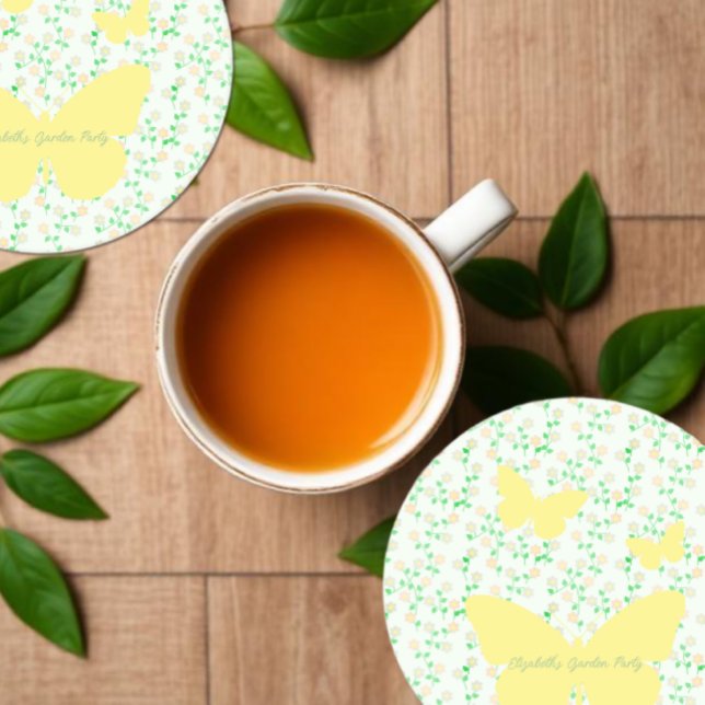 Porta-copo De Papel Redondo Garden Party Gender Neutral Baby Shower (Criador carregado)