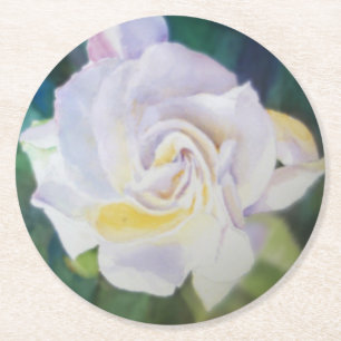 Porta-copo De Papel Redondo Gardenia branco-amarelado grande