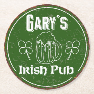 Porta-copo De Papel Redondo Gary´s Irish Pub