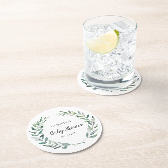 Porta-copo De Papel Redondo Gênero Chá de fraldas neutro Rústico Vermelhidão R (Insitu)