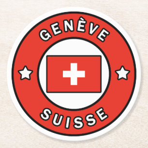 Porta-copo De Papel Redondo Genève Suisse