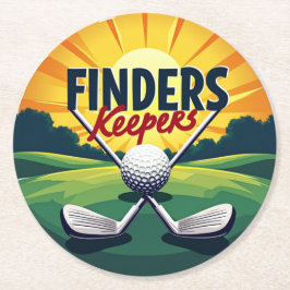 Porta-copo De Papel Redondo Golfe Elegante era Trabalho de arte para entusiast