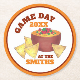 Porta-copo De Papel Redondo Grande jogo de futebol - Festa de Personagem de Qu