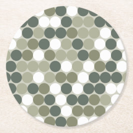 Porta-copo De Papel Redondo Green retro dots
