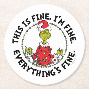 Porta-copo De Papel Redondo Grinch Tudo Bem