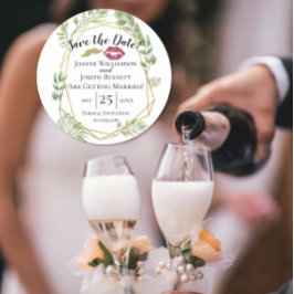 Porta-copo De Papel Redondo guardar a data de lábios de ouro e design de folha