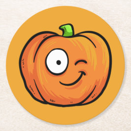 Porta-copo De Papel Redondo Halloween Pumpkins portas copos 6