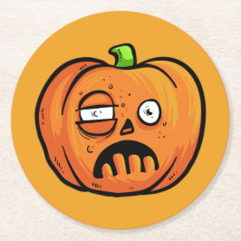Porta-copo De Papel Redondo Halloween Pumpkins portas copos 8