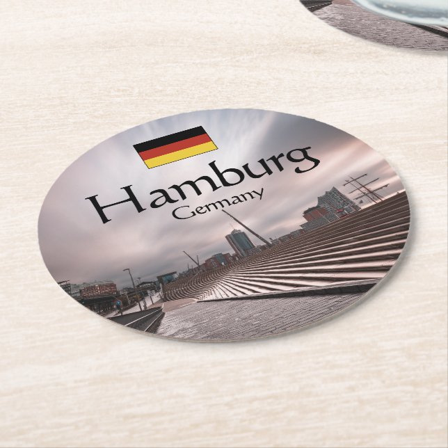 Porta-copo De Papel Redondo Hamburgo Alemanha (Angulado)