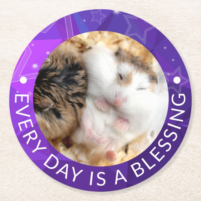 Porta-copo De Papel Redondo Hammyville - Hamster Cute Robo (Frente)