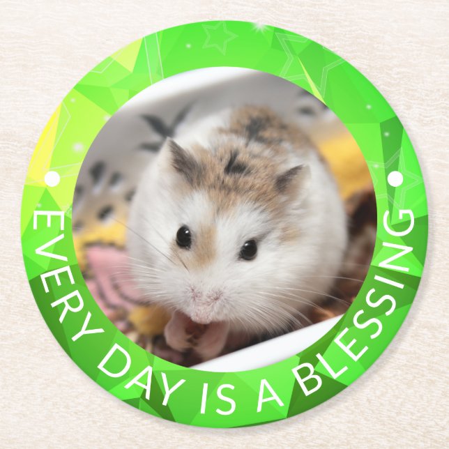 Porta-copo De Papel Redondo Hammyville - Hamster Cute Robo (Frente)