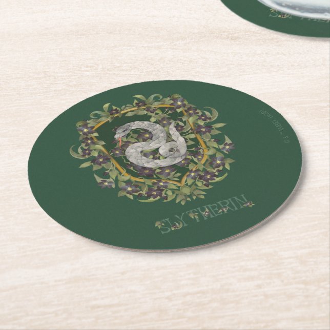 Porta-copo De Papel Redondo HARRY POTTER™ | Derrame SLYTHERIN™ (Angulado)