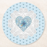 Hibiscus & lace TURQUOISE