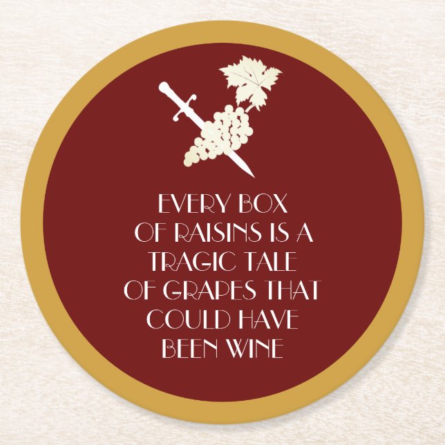 Porta-copo De Papel Redondo História Trágica (Frente)