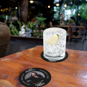 Porta-copo De Papel Redondo Homem mito lenda foto preto branco festa