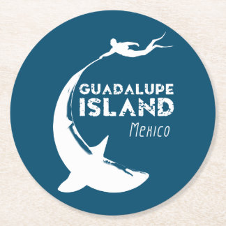 Porta-copo De Papel Redondo Ilha Guadalupe México | Mergulho Com Tubarões