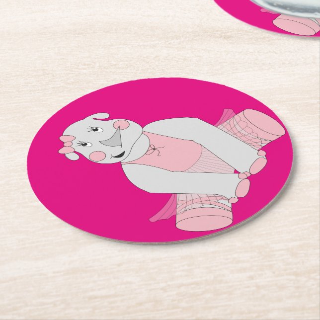Porta-copo De Papel Redondo ilusima Ballerina Rhino (Angulado)