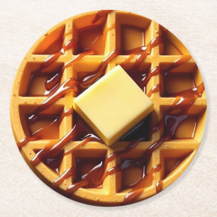 Porta-copo De Papel Redondo Ilustração Waffle