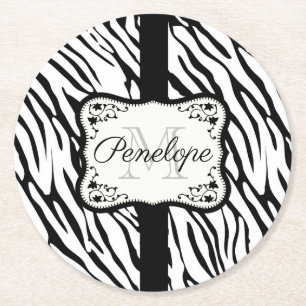 Porta-copo De Papel Redondo Impressão de Zebra Cura