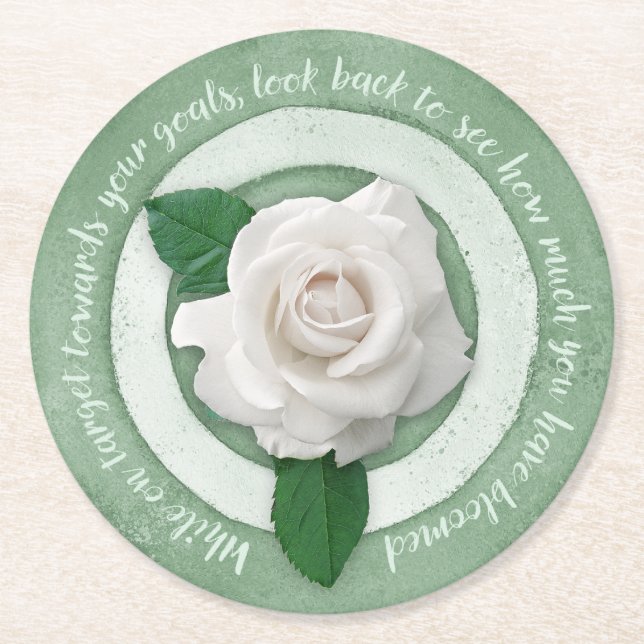 Porta-copo De Papel Redondo In Bloom Paper Coaster (Frente)