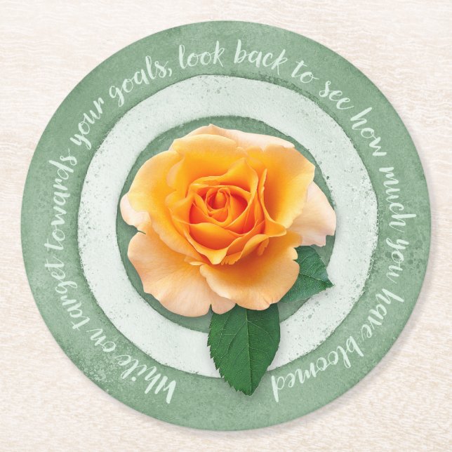 Porta-copo De Papel Redondo In Bloom Paper Coaster (Frente)
