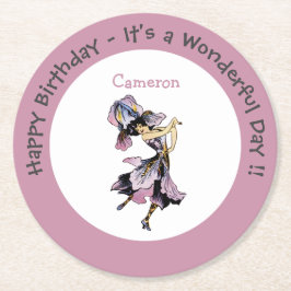 Porta-copo De Papel Redondo Íris - Abastecimento da Flor Whimsical Fleur-de-Li