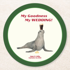 Porta-copo De Papel Redondo Irish Stout Wedding Favor Paper Coaster