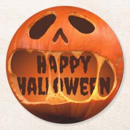 Porta-copo De Papel Redondo Jack o lanterna abóbora festa de Halloween