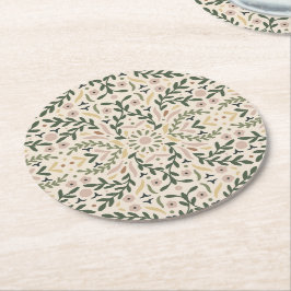 Porta-copo De Papel Redondo Jardim Botânico Floral