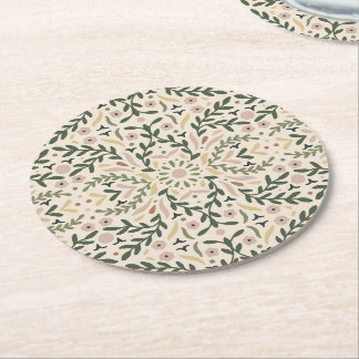 Porta-copo De Papel Redondo Jardim Botânico Floral