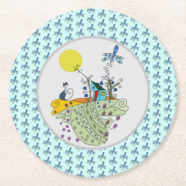 Porta-copo De Papel Redondo Katzenhaus (Frente)