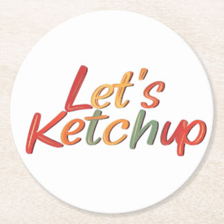 Porta-copo De Papel Redondo Ketchup de vamos