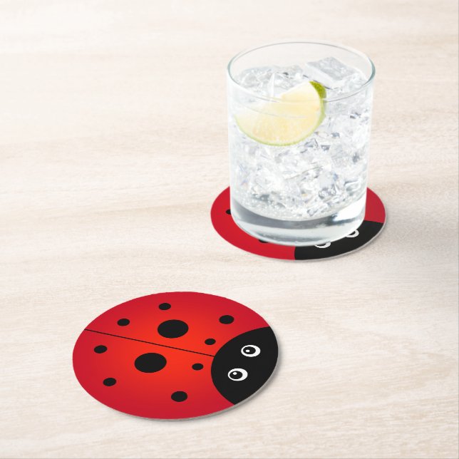 Porta-copo De Papel Redondo KiniArt Ladybug (Insitu)