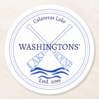 Porta-copo De Papel Redondo Lago House Beer Beer Cottage Portas copos