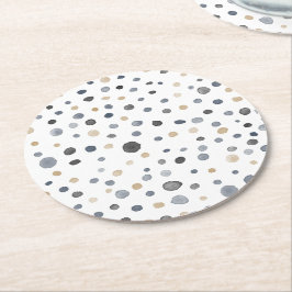 Porta-copo De Papel Redondo Lars Confetti Watercolor Dots - Porta copos de Pap