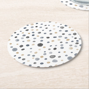 Porta-copo De Papel Redondo Lars Confetti Watercolor Dots - Porta copos de Pap