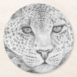 Porta-copo De Papel Redondo Leopardo