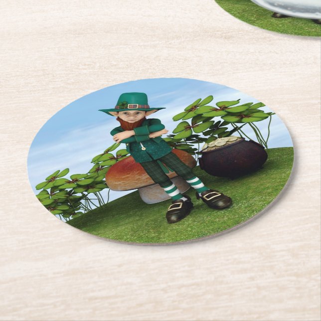 Porta-copo De Papel Redondo Leprechaun (Angulado)