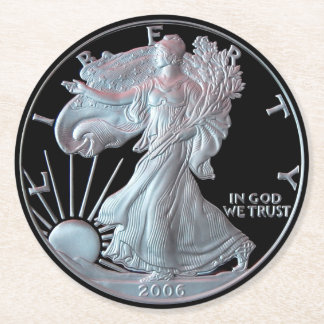 Porta-copo De Papel Redondo Liberty Dólar 2006